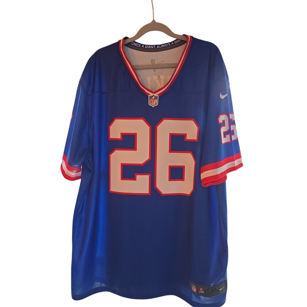 Nike New York Giants Saquon Barkley 26 Jersey NFL On Field XXL